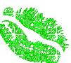 Gif animé bouche verte